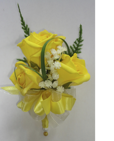 Yellow Rose & Gypsophila Corsage